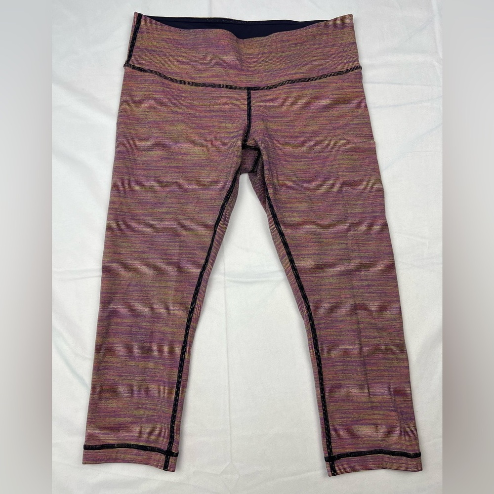 Lululemon Wunder Under Crops Wee Are From Space Print - Cropped Leggings - 8